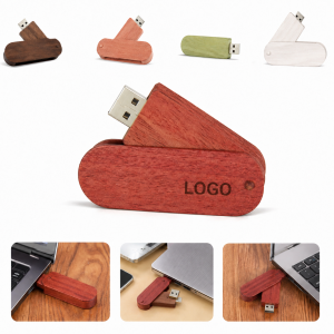Wood Swivel USB Flash Drive