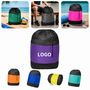Polyester Mesh Laundry Bag with Imprint Panel